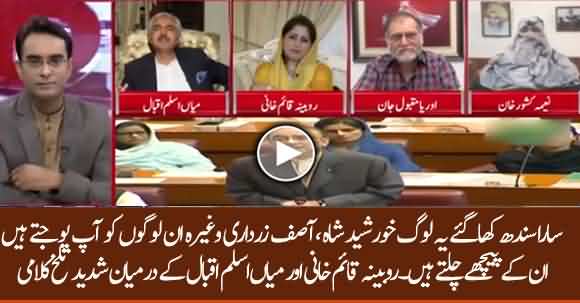 Exchange Of Extreme Harsh Words Between Mian Aslam Iqbal And Rubina Qaimkhani