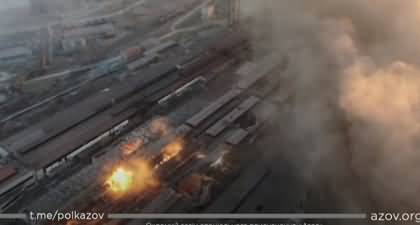 Exclusive Footage: Huge explosions as Mariupol factory destroyed in multiple Russian strikes