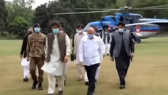 Exclusive Footage of PM Imran Khan's Entry in Lahore on Helicopter