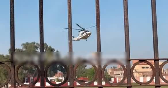 Exclusive footage: PM Imran Khan's helicopter landing in Hafizabad