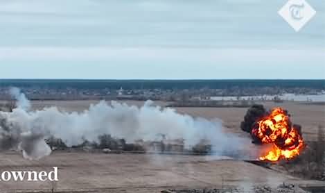 Exclusive footage: Ukrainian army shot down Russian helicopter