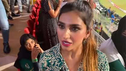 Exclusive talk with Hassan Ali's wife right after the victory of Pakistan against Afghanistan