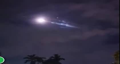 Exclusive Video: A Chinese rocket's debris burning up in atmosphere and falling towards earth