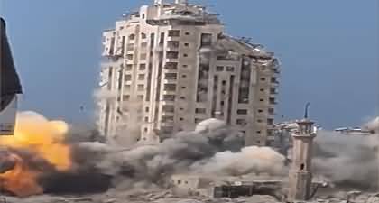 Exclusive video: Israeli military destroys Gaza high-rise building