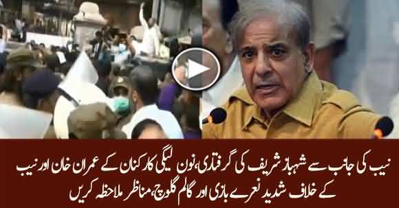 Exclusive Video - NAB Arrested Shehbaz Sharif, PMLN Workers Used Foul Language Against PM Imran Khan And NAB