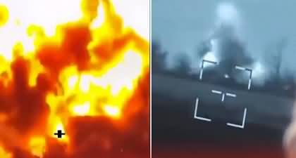 Exclusive video: Ukrainians ambush and blow up Russian tanks with laser-guided missiles