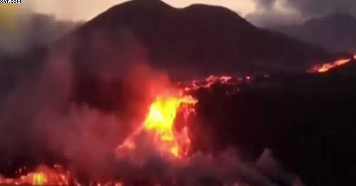 Exclusive Video: Volcanic Eruption in Canary Islands, Lava Reached The Atlantic Ocean