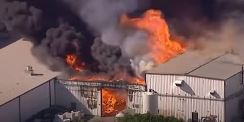 Explosion Sparks Massive Fire At Illinois Chemical Plant in USA