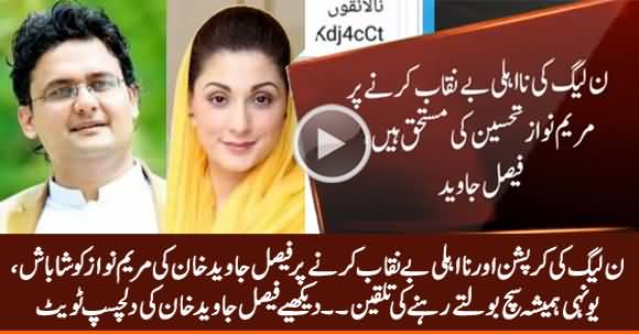 Faisal Javed Khan Appreciates Maryam Nawaz For Exposing Her Own Govt