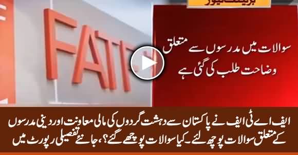 FATF Asks Questions From Pakistan About Islamic Madrassas & Terror Financing