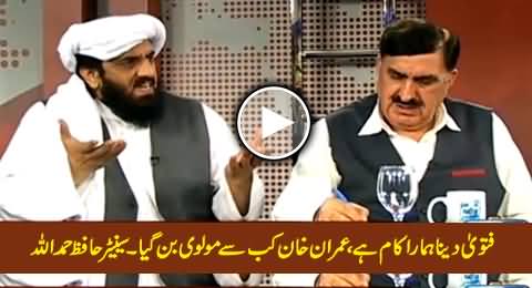 Fatwa Dena Hamara Kaam Hai, Imran Khan Kab Se Molvi Ban Gaya - Senator Hafiz Hamdullah