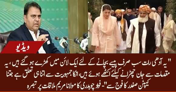 Fawad Chaudhary Reaction On Maulana Fazlur Rehman & Maryam Nawaz Meeting