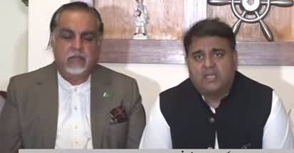 Fawad Chaudhry and Imran Ismail's press conference on Shahbaz Gill's arrest