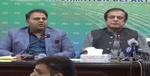 Fawad Chaudhry And Shibli Faraz Press Conference Replying Election Commission