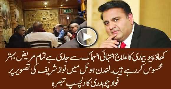 Fawad Chaudhry's Interesting Comments On Nawaz Sharif's Picture In London Hotel