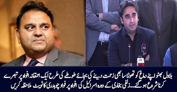 Fawad Chaudhry Tweets on Bilawal's Demand About Zulfi Bukhari's Alleged Visit to Israel