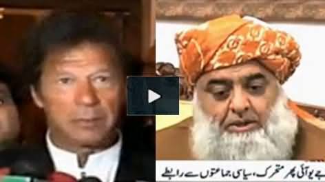 Fazal ur Rehman Ready to Bring No Confidence Move in KPK Against PTI Govt