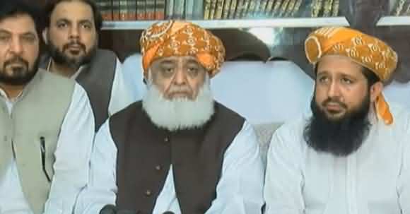 Fazal ur Rehman Talks About His Negotiations With Government In Press Conference