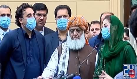 Fazlur Rehman, Bilawal And Maryam's Media Talk After PDM Meeting - 9th December 2020