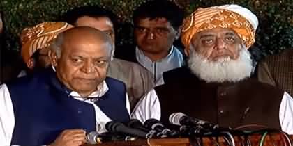 Fazlur Rehman & Mir Hasil Bizenjo Joint Press Conference Against PTI Govt
