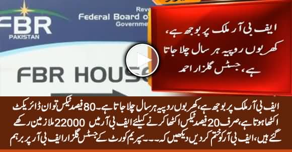 FBR Is Burden on Country, It Should Be Demolished - Justice Gulzar Angry on FBR