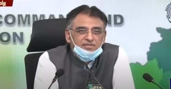 Federal Minister Asad Umar Media Briefing On Current Corona Situation