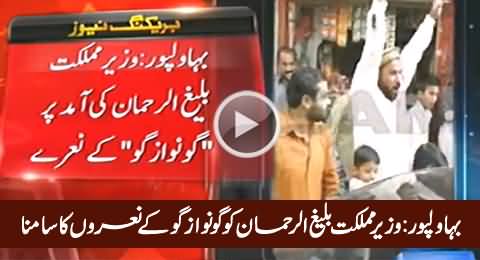 Federal Minister Baleeg-ur-Rehman Faces GO NAWAZ GO Chants in Bahawalpur