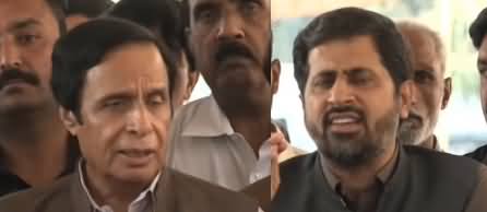 Fiaz ul Hassan Chohan & Speaker Punjab Assembly Pervez Elahi Media Talk