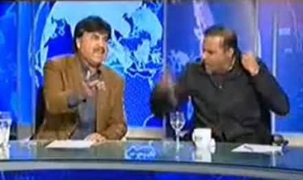 Fight Between Abid Sher Ali and Shaukat Yousafzai on Taking Maryam Nawaz Name