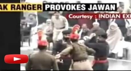 Fight Between Indian and Pakistani Soldier At Wagah Border in Flag Changing Ceremony