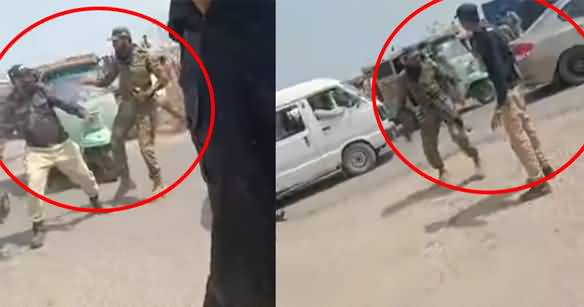 Fight Between Navy And Police Officials in Karachi, Video Went Viral, Inquiry Started