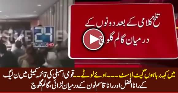 Fight Between Rana Afzal And Rana Qasim Noon During Meeting of Standing Committee