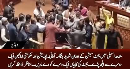 Fight in Sindh Assembly during budget session 2022-23