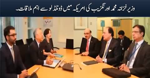 Finance Minister Muhammad Aurengzeb's important meeting with Donald Lu in USA