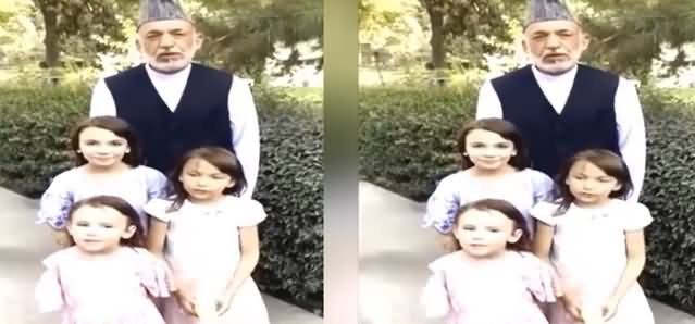 Former Afghan President Hamid Karzai With His Grand Daughters Appeals To Taliban