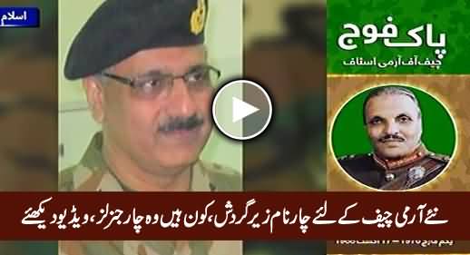 Four Army Generals Shortlisted For The Post of Next Army Chief - Watch Dawn News Report