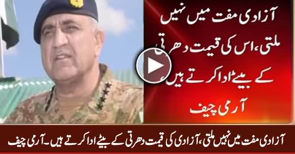 Freedom Is Not Free, It Costs Sons of Soil - Army Chief General Qamar Javed Bajwa