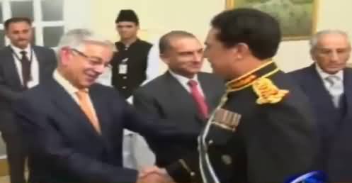 General Raheel Sharif Shaking Hands With Everyone Including Khawaja Asif, Exclusive Video