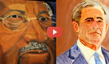 George W Bush Paints the Portrait of Pervez Musharraf and 30 Other World Leaders