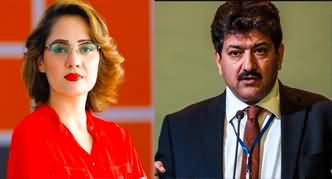 Gharida Farooqi demands apology from Hamid Mir on his insulting whisper about Ishaq Dar