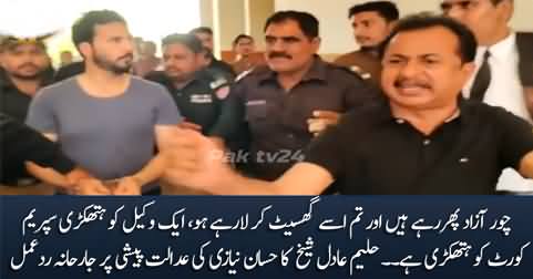 Ghaseet Kar Kyun La Rahe Ho - Haleem Adil Sheikh bashes police on Hassaan Niazi's appearance in court