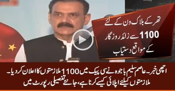 Good News For Nation: Asim Saleem Bajwa Announces 1100 Jobs in CPEC