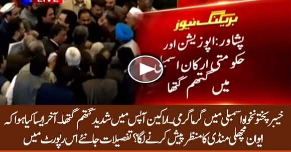 Govt And Opposition Engaged In Intense Quarrel In KPK Assembly