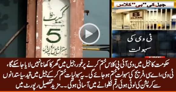 Govt Considering To Suspend VIP Class In Jails To Recover Looted Money From Corrupt Politicians