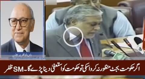 Govt Has to Resign If They Coudn't Approve Budget Even After Delay - SM Zafar