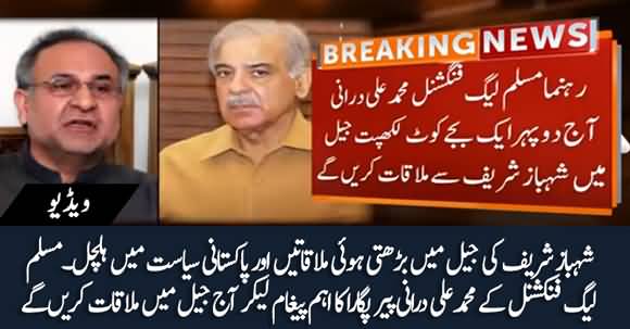 Govt's Coalition Party Muslim League F's Mohammad Ali Durrani Will Meet Shahbaz Sharif In Jail Today