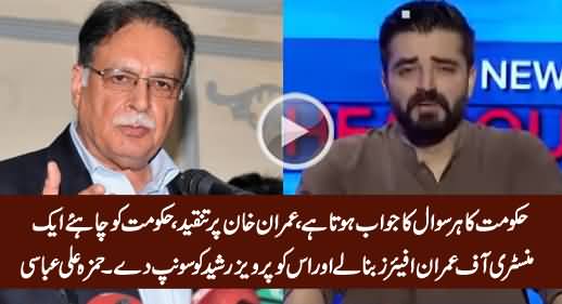 Govt Should Make A Ministry of Imran Affairs & Hand It Over to Pervez Rasheed - Hamza Abbasi