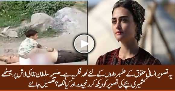 Haleema Sultan Bashes Human Activists Over Kashmiri's Child Picture Sitting On His Dead Grandfather