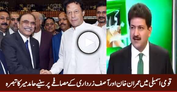 Hamid Mir Comments on Imran Khan & Asif Zardari's Handshake in Parliament