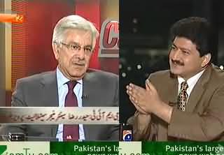حامد میر کے ہاتھ جوڑنے کے باوجود خواجہ آصف کا لوڈشیڈنگ کم کرنے سے انکار